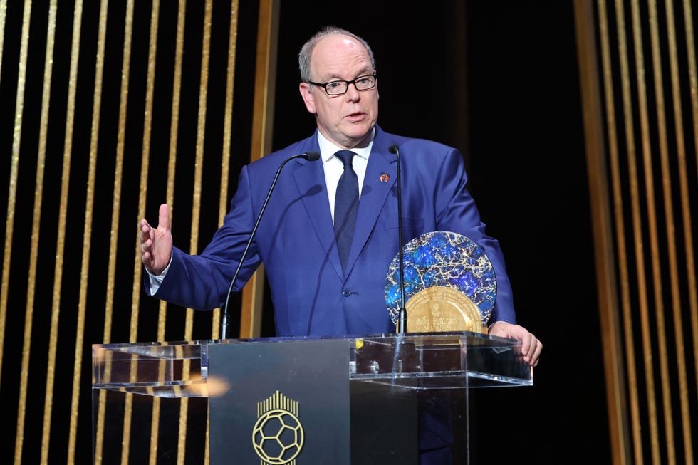 alberto de monaco en la gala del balon de oro en paris