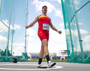 Alberto González, oro en martillo en el Europeo sub-23