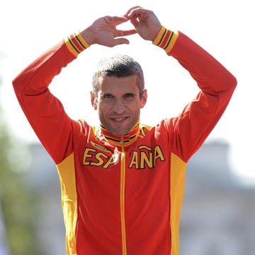 el atleta asturiano alberto suárez, en una foto de archivo, con un 10 de visión, no pudo subir al podium de los juegos paralímpicos de tokio, como sí hizo en londres y río de janeiro, al finalizar quinto el maratón de la ciudad nipona