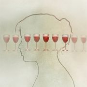alcoholism, conceptual illustration