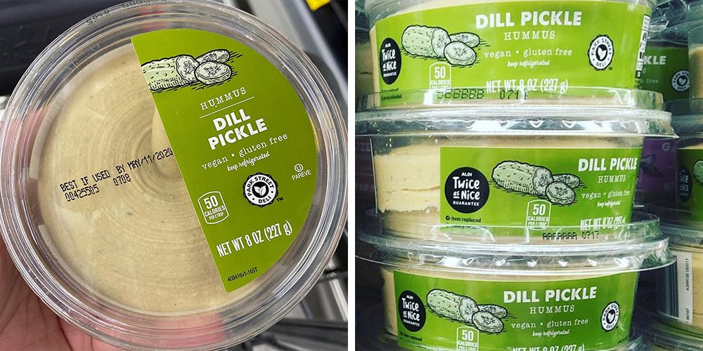 Aldi Is Stocked With Dill Pickle Hummus, So We’ll Be Snacking Until ...