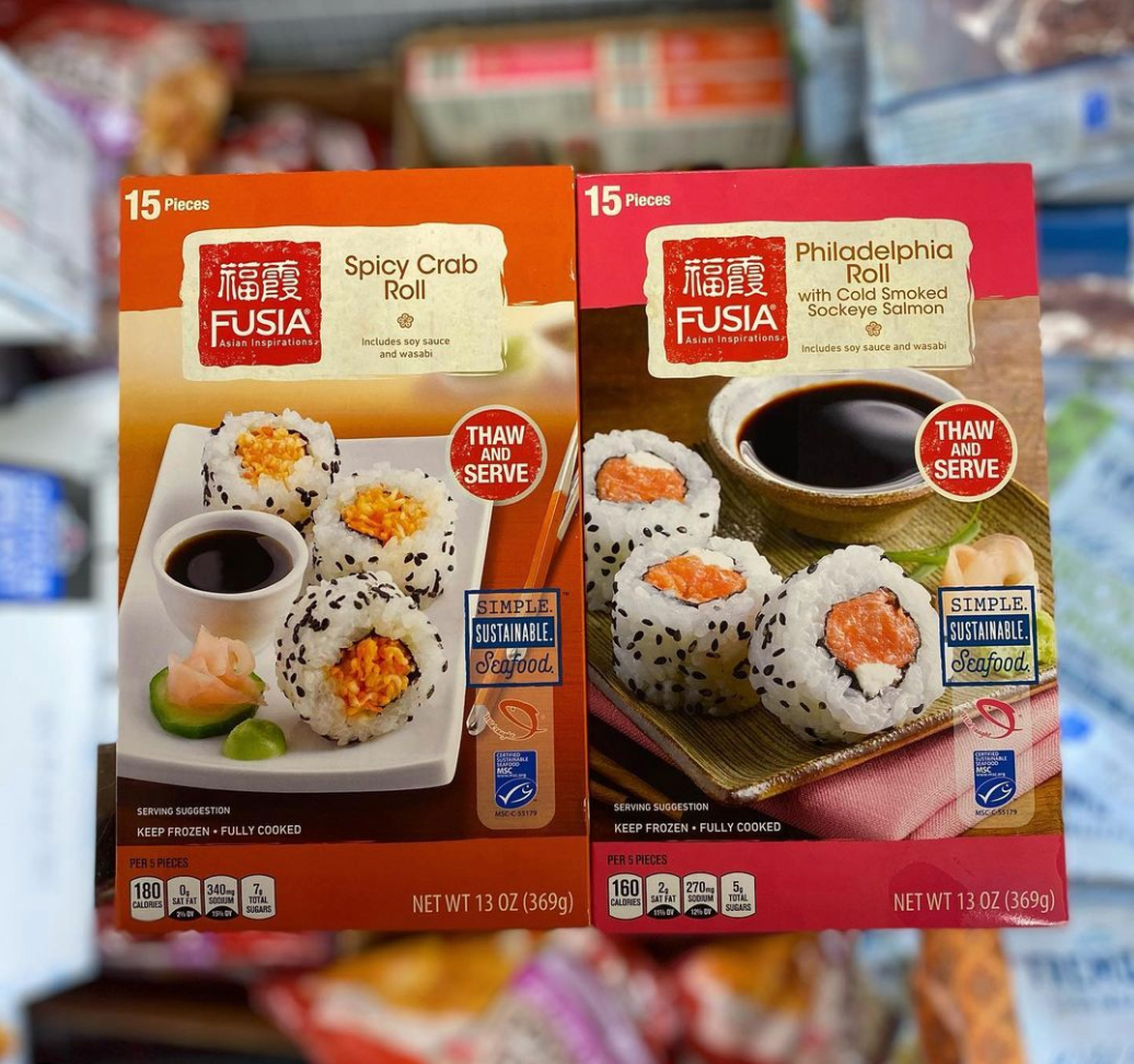 Aldi Sells Frozen Sushi In Spicy Crab Roll And Philadelphia Roll Varieties