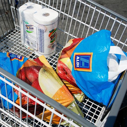 aldi groceries cart
