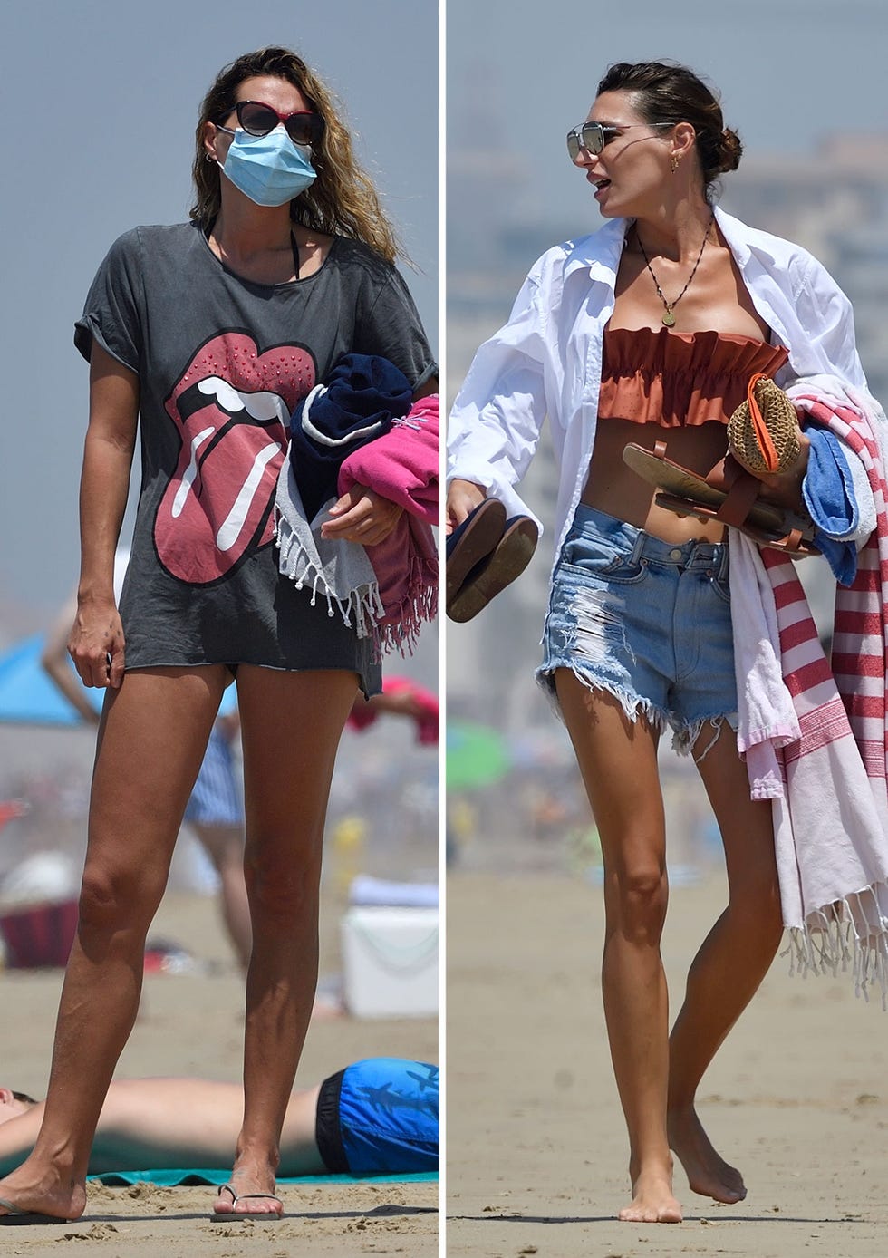 alejandra y eugenia osborne, divertido día de playa en familia