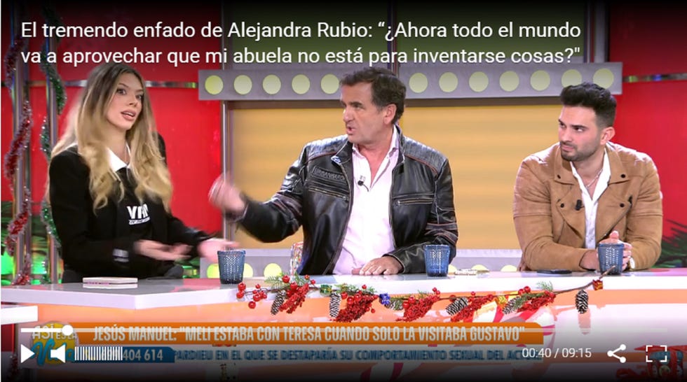 alejandra rubio habla con antonio montero en 'así es la vida'