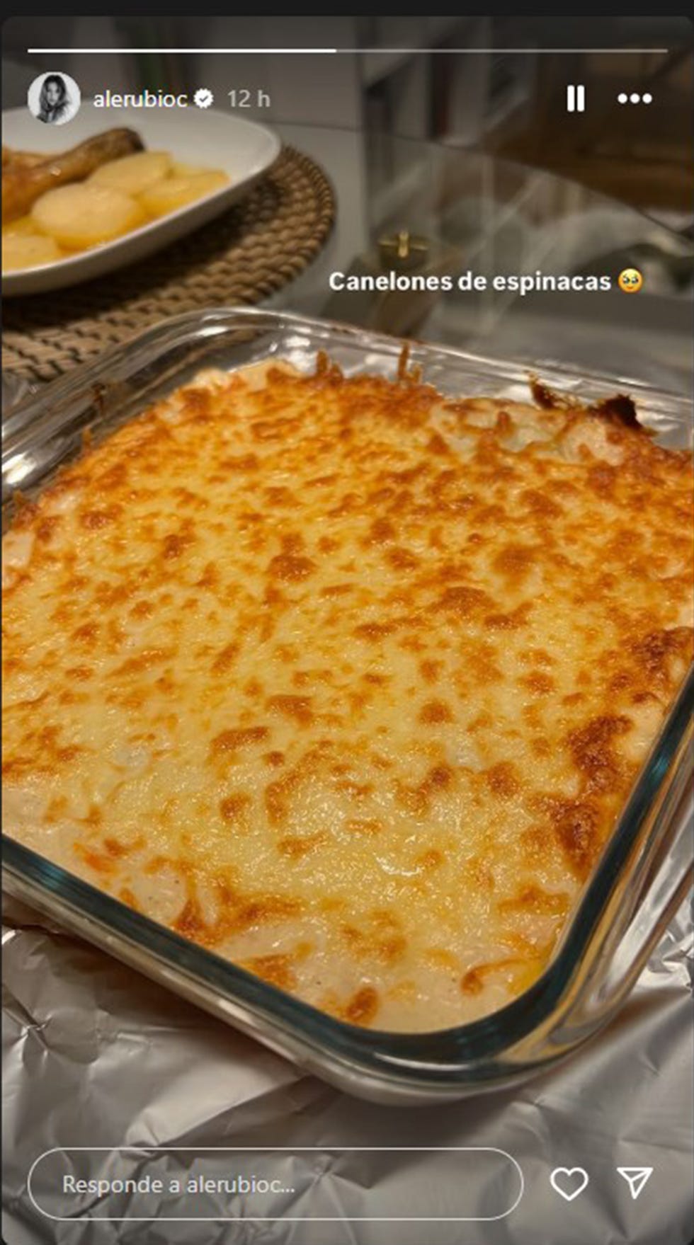 alejandra rubio sorprende con unos canelones de espinacas en su instagram