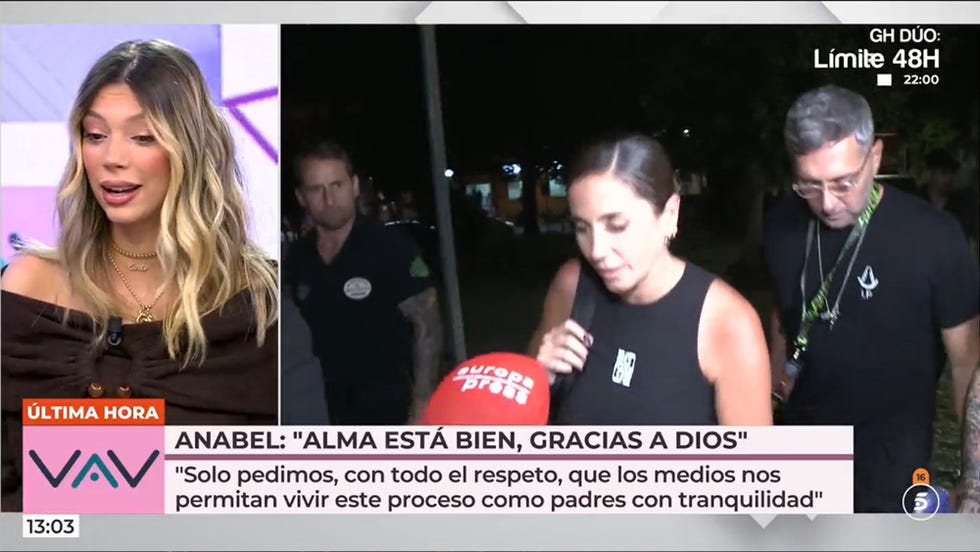 alejandra rubio vuelve a vamos a ver preocupada y triste por anabel pantoja y su hija hospitalizada