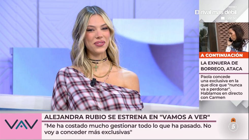 alejandra rubio en su estreno en vamos a ver con joaquin prat