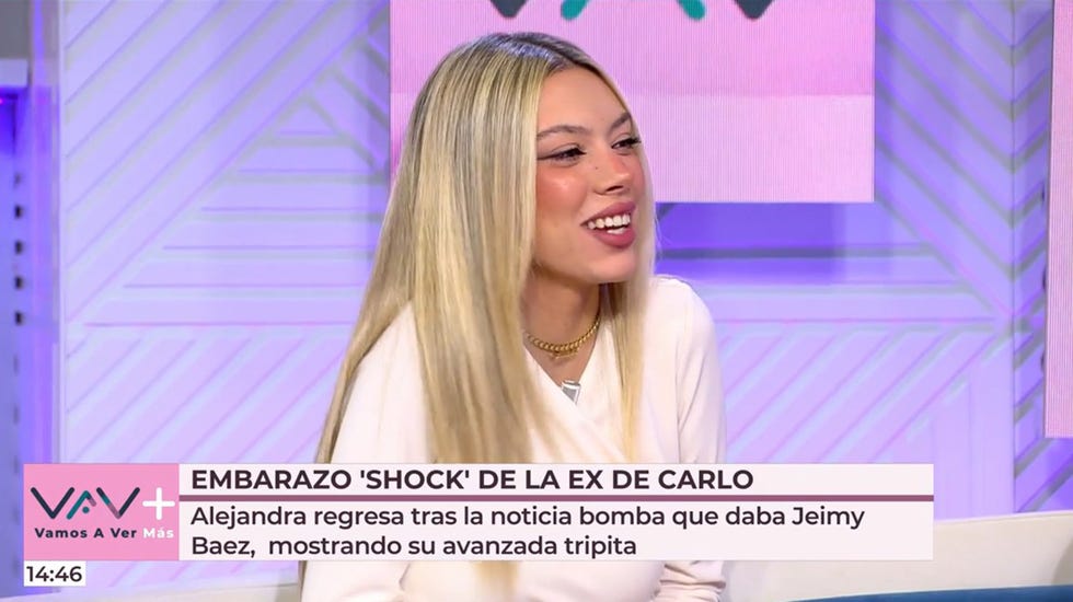 alejandra rubio reacciona al embarazo de jeimy baez, ex de carlo costanzia, en vamos a ver