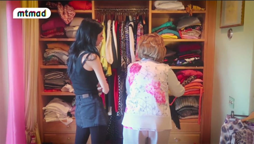 María Teresa Campos y Alejandra Rubio en el vestidor de la presentadora