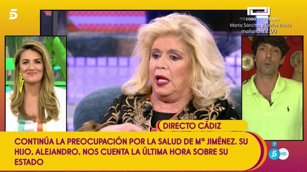 Alejandro Asunción, hijo María Jiménez, habla del estado de salud de su madre en sálvame.