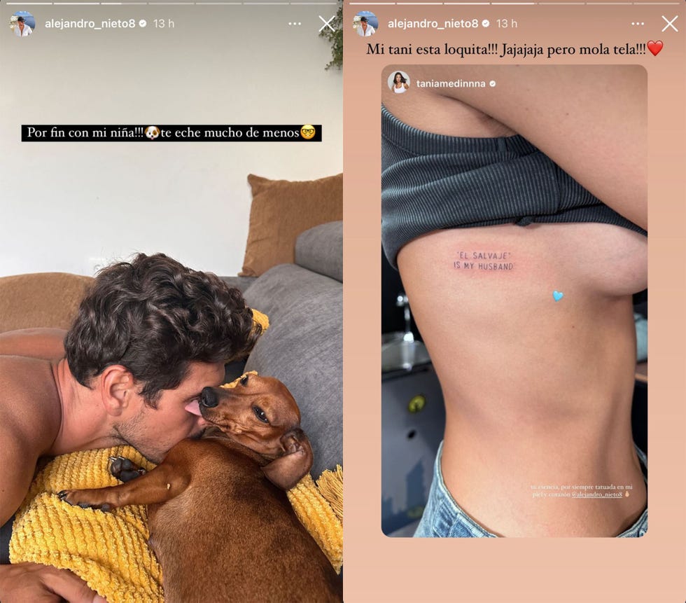 el concursante de 'supervivientes all stars' con su perra y presume del tatuaje de su novia