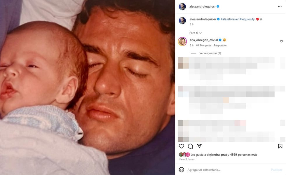 alessandro lequio recuerda a su hijo, aless lequio, en el cuarto aniversario de su muerte con una foto de cuando era un bebe