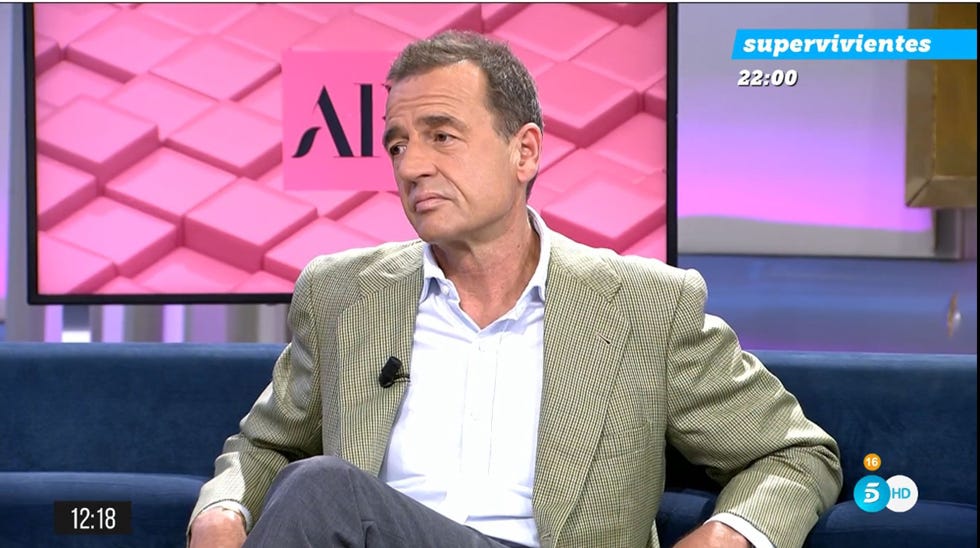 el italiano en el plató de telecinco