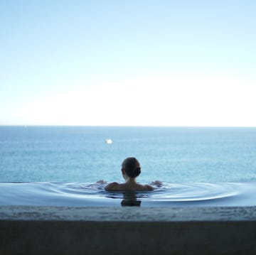 a person sitting on a beach