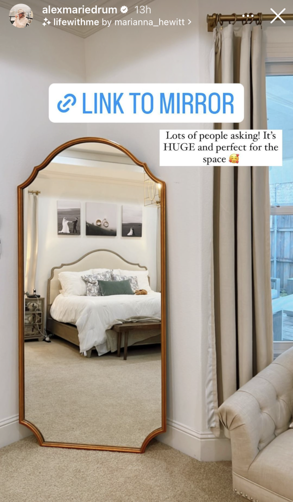 where to buy alex drummond's beautiful new full length floor mirror