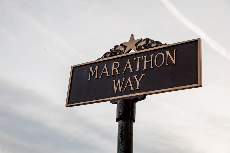 an empty street on marathon monday, patriots day on april 20, 2020 in boston, massachusetts