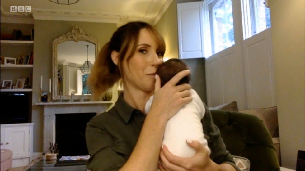 alex jones appears on the one show with baby daughter