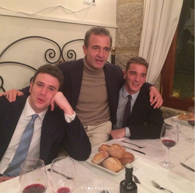 alessandro lequio con sus hijos alex y clemente