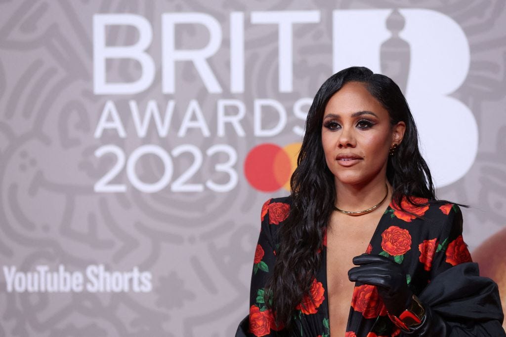 Alex Scott wears elegant jumpsuit to Brit Awards