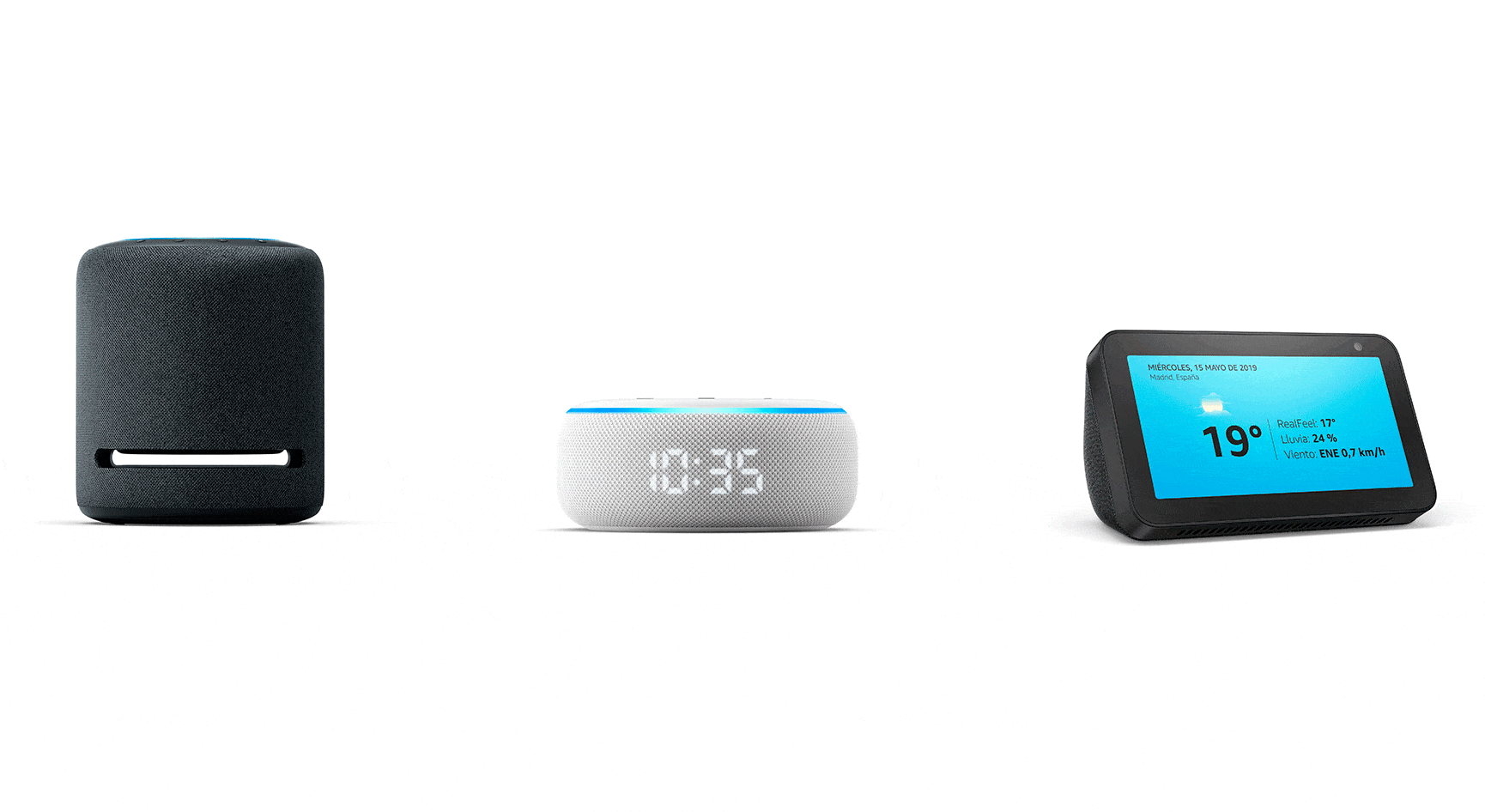 Echo Dot (3.ª generación) - Altavoz inteligente con Alexa, tela de color  gris oscuro