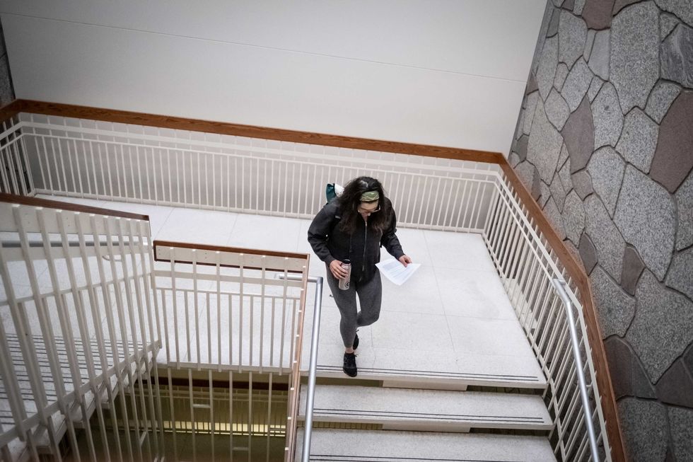 Alexandera Houchin attends a class at the University of Minnesota Duluth on October 22, 2019, where she is pursuing a degree in American Indian Studies and Chemistry.