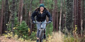 Alexandera Houchin riding her bike at the Cloquet Forestry Center in Cloquet, MN, on Oct 22, 2019.