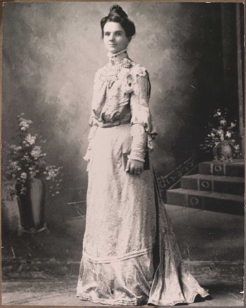 adella hunt logan in her wedding dress, december 1888