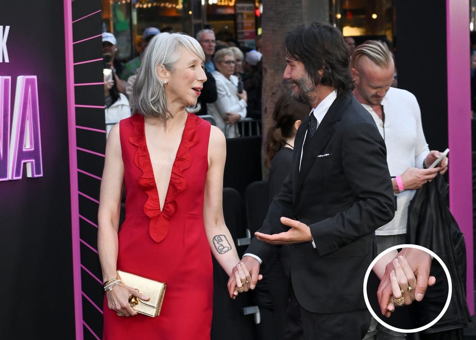 keanu reeves and alexandra grant at the ballerina premiere.