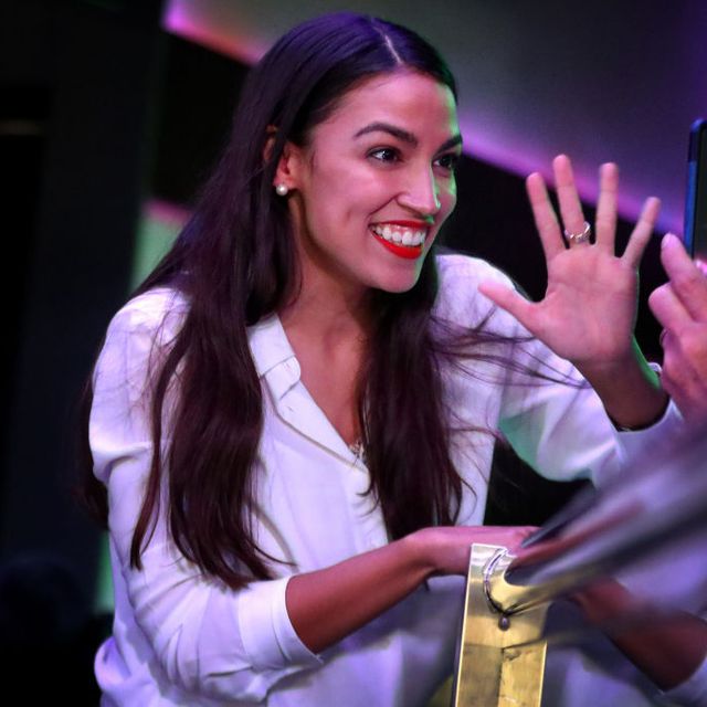 Democratic Congressional Candidate In New York Alexandria Ocasio-Cortez Attends Election Night Party