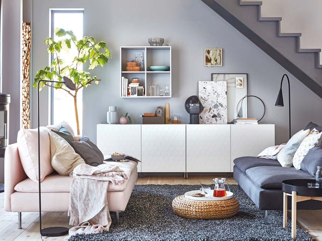 salón decorado por ikea