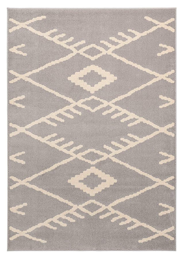 Alfombra beige con geométricos