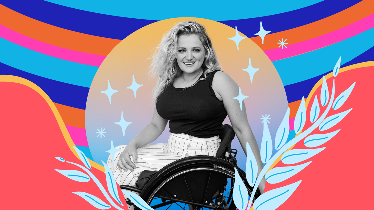 ali stroker with collage of illustrated elements