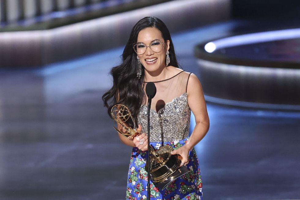ali wong accepts the outstanding lead actress in a limited or anthology series or movie award for beef onstage at the 75th primetime emmy awards held at the peacock theater on january 15, 2024 in los angeles, california photo by christopher polkvariety via getty images