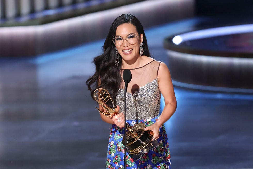 ali wong accepts the outstanding lead actress in a limited or anthology series or movie award for beef onstage at the 75th primetime emmy awards held at the peacock theater on january 15, 2024 in los angeles, california photo by christopher polkvariety via getty images