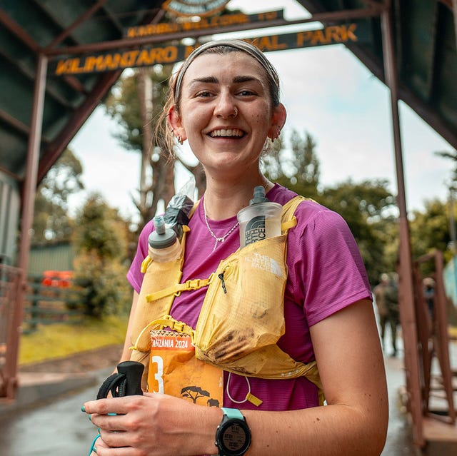 a runner wearing a hydration vest