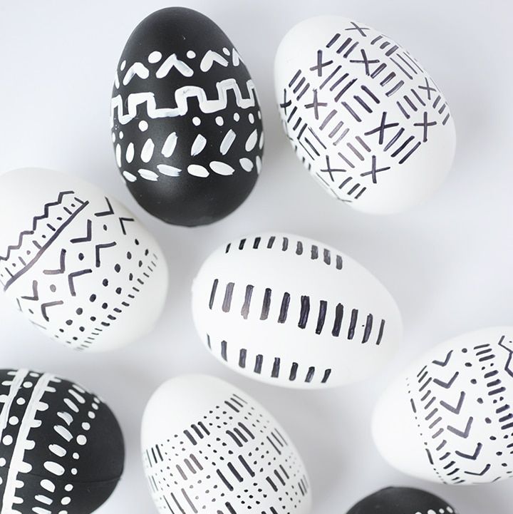 mudcloth easter eggs