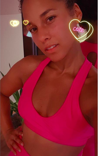 Alicia Keys burns up the internet in a sheer diamond bralette for sexy  Instagram selfies