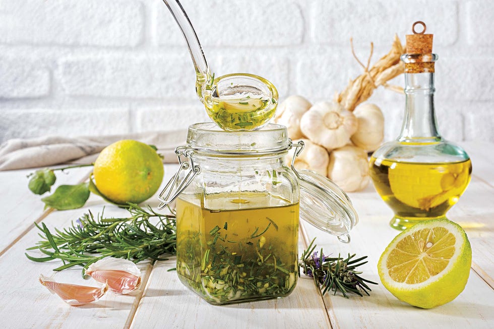 aliños con aceite de oliva con hierbas