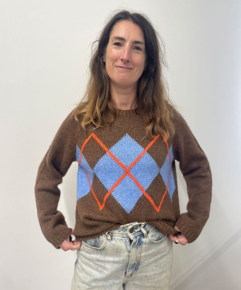 marks and spencer argyle crew neck jumper