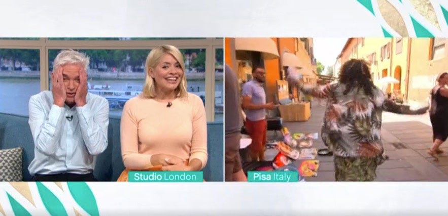 Alison Hammond with the police on This Morning