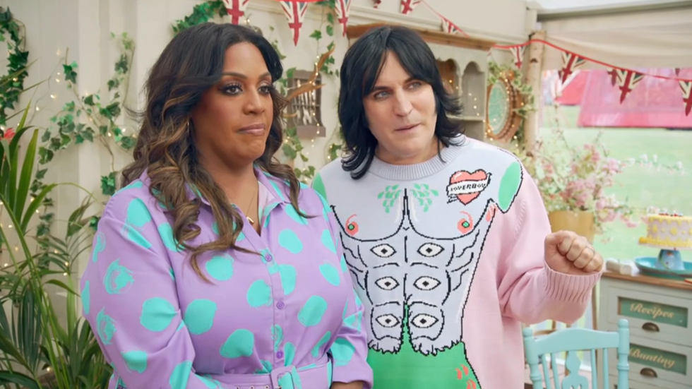 the great british bake off stars alison hammond and noel fielding