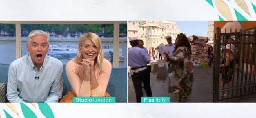 Alison Hammond with the police on This Morning