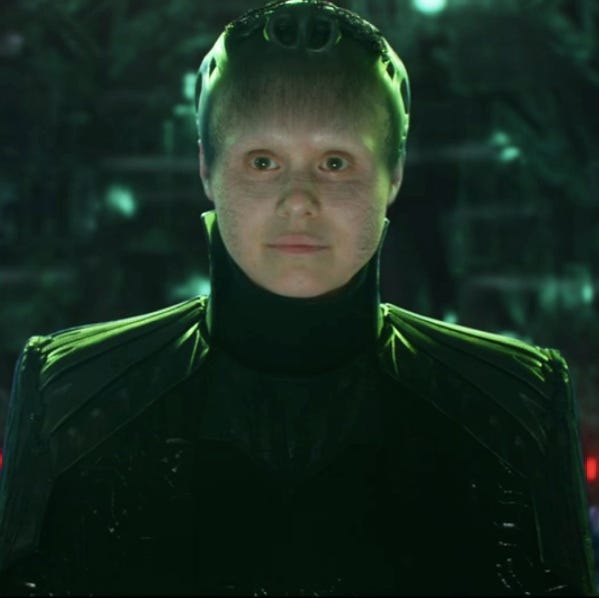 alison pill as agnes jurati borg queen, star trek picard season 2 episode 10