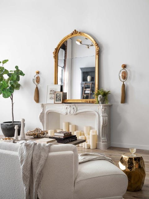 big mirror in living room