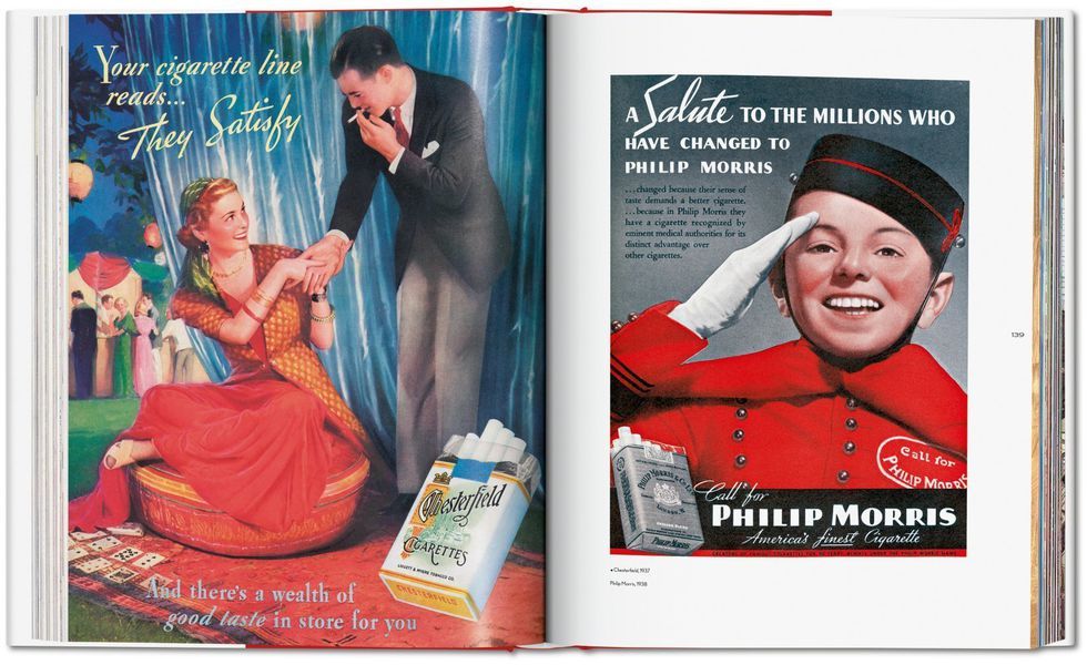 Vintage cigarette and alcohol ads