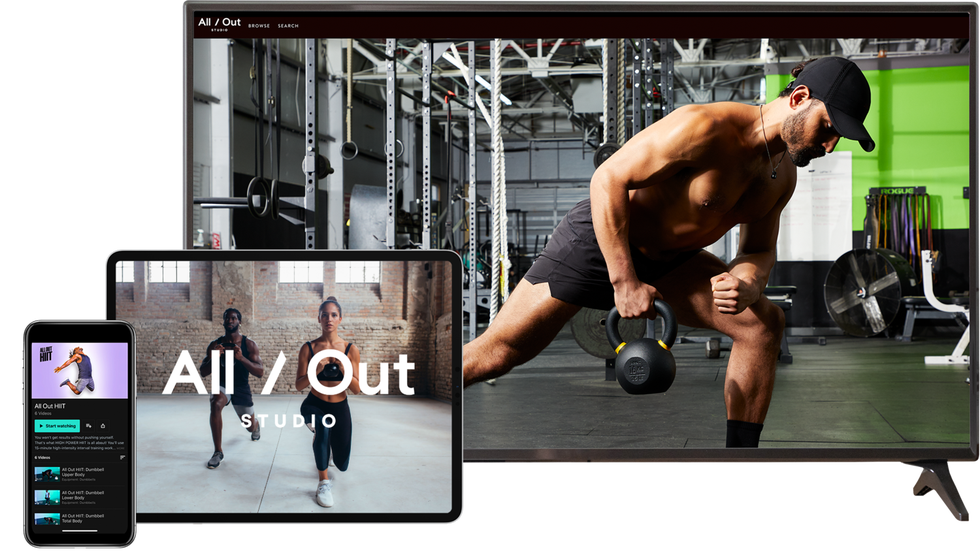 all out studio app runner's world men's health women's health hearst on demand workouts
