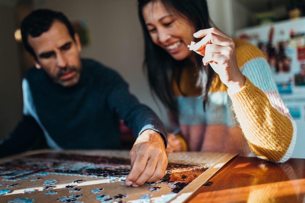 at home date night ideas do puzzle together