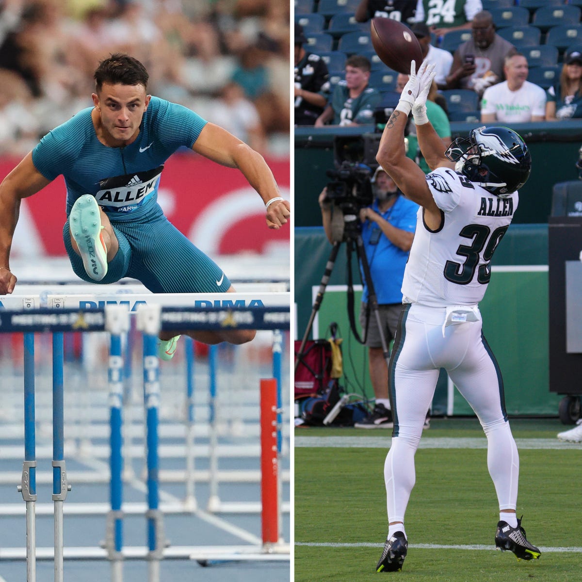 Devon Allen, Eagles wide receiver, runs 2023's fourth-fastest 110