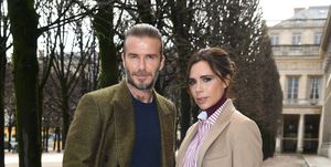 paris, france january 18 david beckham and victoria beckham attend the louis vuitton menswear fallwinter 2018 2019 show as part of paris fashion week on january 18, 2018 in paris, france photo by pascal le segretaingetty images